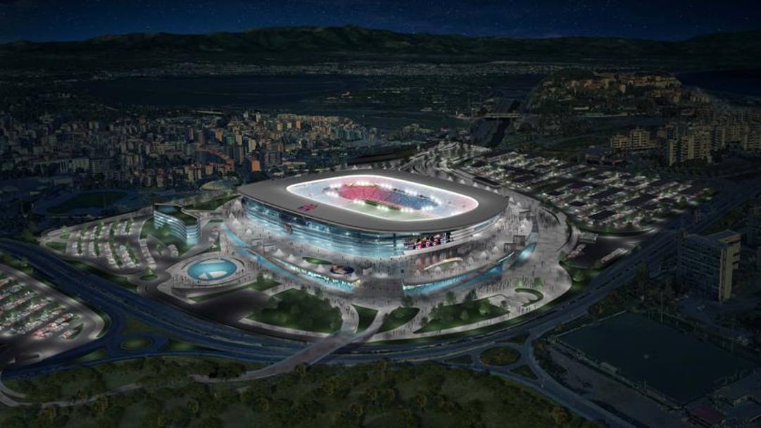 Il progetto del nuovo impianto sportivo di Cagliari realizzato dallo studioTractebel Engie e Gau Arena
